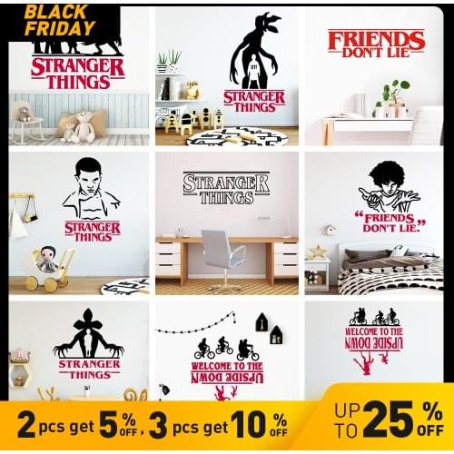 Lovely Stranger Sticker Things Vinyl Wall Stickers For Kids Room Decor Decals Pvc Baby Wallpaper Poster Mural