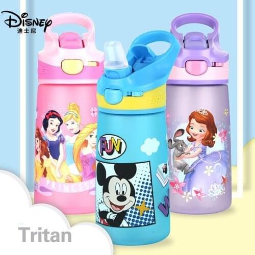 500ML Disney Sippy Cup Baby Feeding Water Drink Leak Proof Bottle With Nipple Straw Baby Learning Drinking Outdoor Sport Bottle
