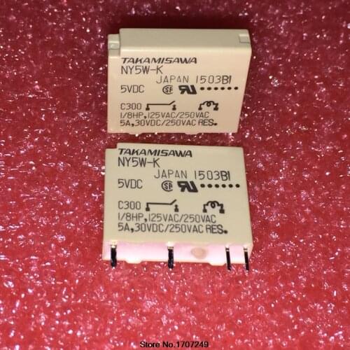50pcs/lot New Original TAKAMISAWA power relay NY5W-K 5VDC NY12W-K 12VDC NY24W-K 24VDC 4PIN 5A