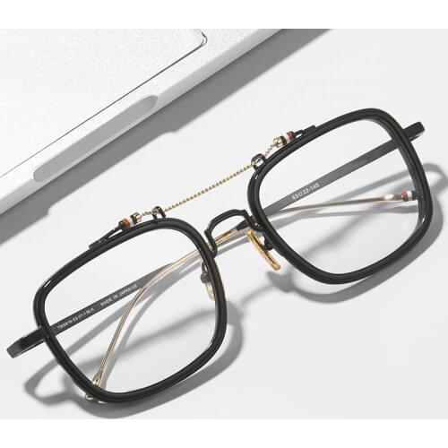 New Thom Brand Titanium Square Glasses Frame Non-Prescription Eyeglasses Men Women Optical Spectacles Eyewear Oculos De Grau