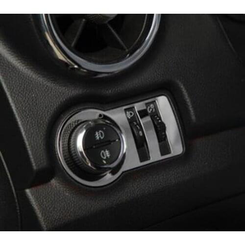 Carmilla Stainless steel Car headlight switch Cover sticker trim For Chevrolet Malibu Cruze Trax Opel Mokka ASTRA J Insignia