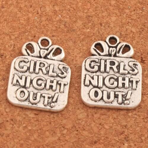 Gift Girls Night Out Beads 16.6x21.6mm 22PCS zinc alloy Pendants Fashion Jewelry DIY Fit Bracelets Necklace Earrings L322