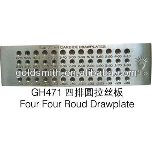 Factory direct sale jewelry tool,carbide drawplate , four four round drawplate