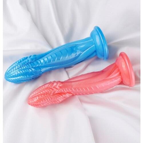 Lifelike Dildo Realistic Super Soft Adult Tail with Strong Suction Cup Flexible G-spot Masturbation with Veined Curved Shaft