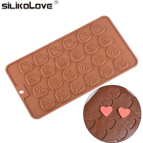 SILIKOLOVE Love Shape Silicone Chocolate Mold Heart Dessert Candy Molds Ice Cake Decoration Tools Bakeare