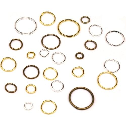 4 5 6 7 8 10 12mm Jump Rings Split Ring Silver color Bronze Color Connector single Open ring DIY Jewelry Findings Components