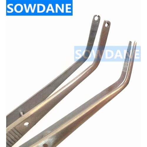 Dental Surgical Operation Stitching Tweezer College Tweezers Cotton Dressing Forcep Slots Tip Serrated Tip Oral Care