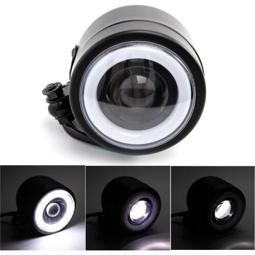 Universal 10mm Motorcycle Retro Headlight Cafe Racer Front Lamp Polished Vintage For Harley Sportster Softail For Honda Chopper