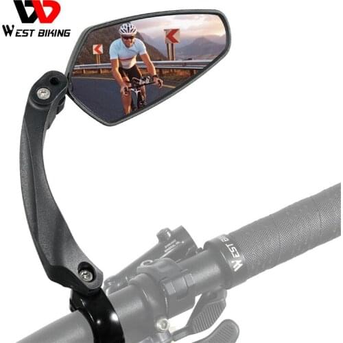 WEST BIKING Bicycle Rear View Mirror Bicycle Range Back Sight Reflector Adjustable MTB Road Electric Bike Handlebar Mirror