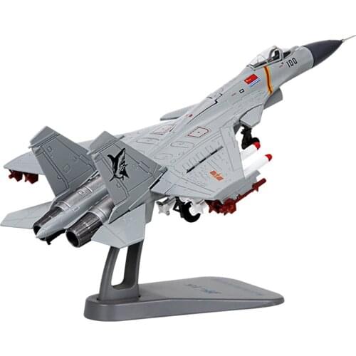 1/100 Scale Alloy Aircraft Chinese Air Force J-15 Carrier Based Plane Fighter J15 Model Toys Gift for Collection Decoration