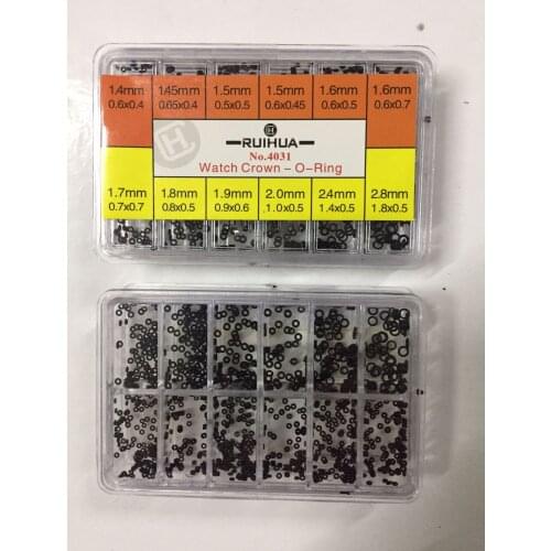 1 Set 12 Sizes RH12 Watch Crown Waterproof Rubber O-ring Gasket Watch Repair Tool Part