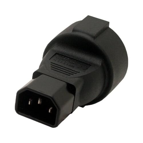1 pcs Power Plug Adapter, IEC 320 C14 Male to 3Pin European Female Power Adapter For PDU UPS