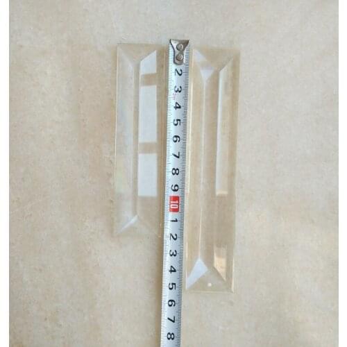 10pcs/lot 30mm machine grinding clear triangle crystal bar prism chandelier crystal with 1 or 2 holes Home Curtain Accessories