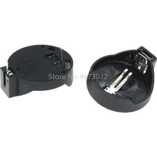 100pcs Black CR2025 CR2032 3V Button Coin Cell Battery Socket Holder Case Wholesale