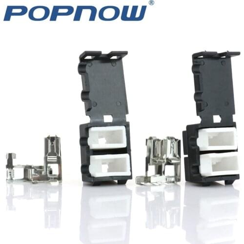 2sets H7 Bulb Connector Socket Ceramic Female H7 Plug Pin Headlamp Adapter for HID Halogen Headlight Xenon H7 Socket