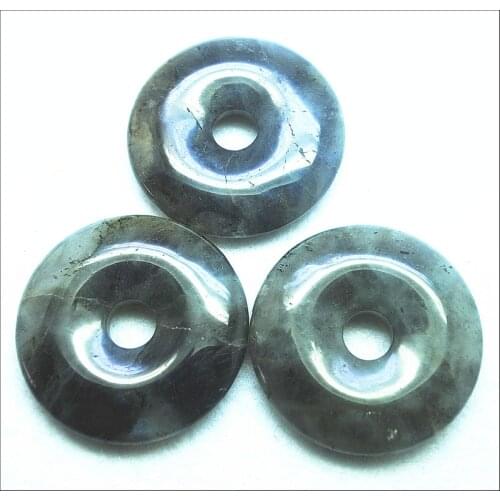 1pc natural labradorite stone pendants round shape size 40mm import material for diy jewelry findings good selling in china