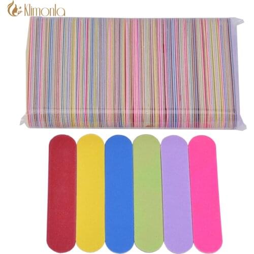 200 Pcs/lots Double-side Nail Files Mini Buffer DIY Sandpaper Nail Tips Purple Pink Sanding 240 Grit Professional Nail Art Tools