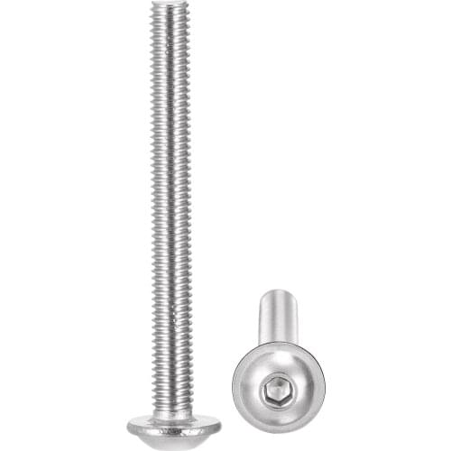 Uxcell M3x30mm 304 Stainless Steel Flanged Button Head Socket Cap Screws 100 Pcs