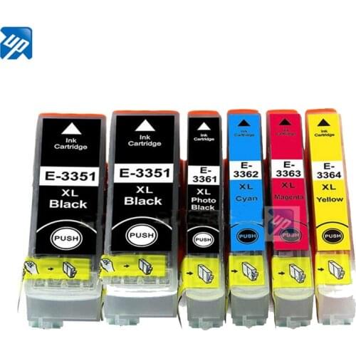 6PK 33XL Compatible ink cartridge for Epson XP-530 XP-630 XP-830 XP-635 XP-540 XP-640 XP-645 XP-900 T3351 T3361 Europe printer