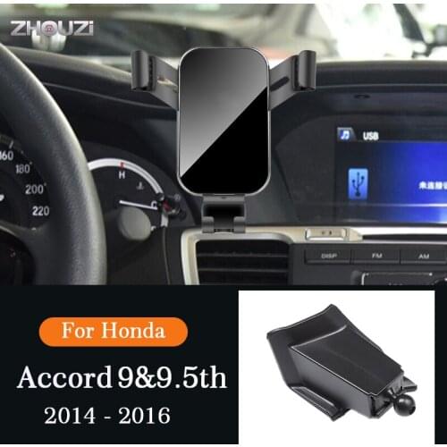 Car Mobile Phone Holder For Honda Accord 9 9.5th 2014-2016 Air Vent Mounts Stand GPS Gravity Navigation Bracket Car Accessories