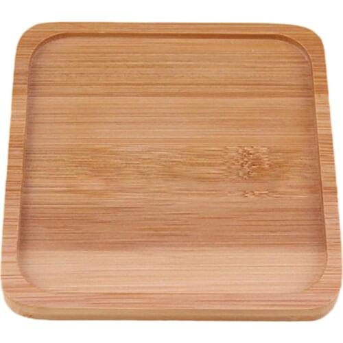 Bamboo Saucer Squar-e Tray Coaster Flower Pot Bracket Square Multiple Sizes Office Practical Home Furnishing Durable Cup Mat