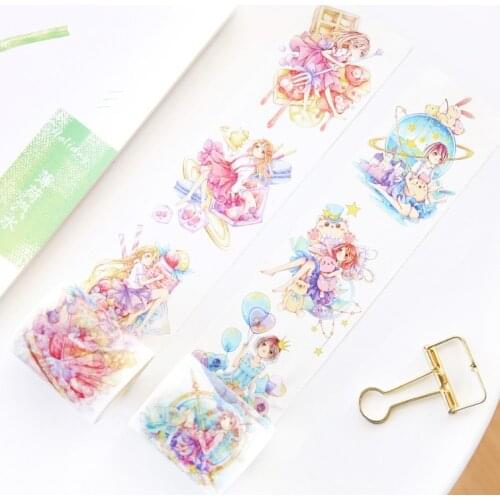Jamie Notes Fantasy World Paper Tapes Washi Tape 5cm Notebook Planner Decorative Masking Tape Kawaii Stickers Stationery Store