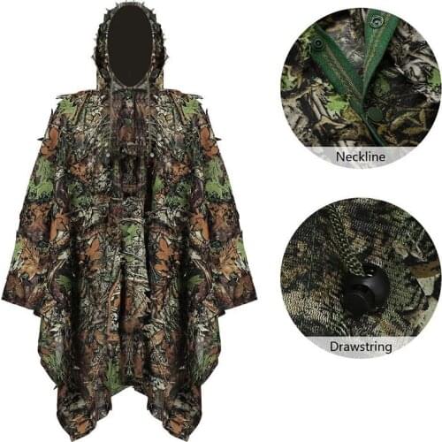 CS Airsoft Outdoor Tactical Woodland Ghillie Suit Jungle Camo Cloak Sniper Birdwatch Hunting Camouflage Clothes