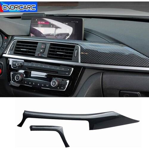 Carbon Fiber Color Car Console Dashboard Panel Air Vents Frame Cover Trim For BMW 3 Series F30 2013-19 LHD Interior Stickers