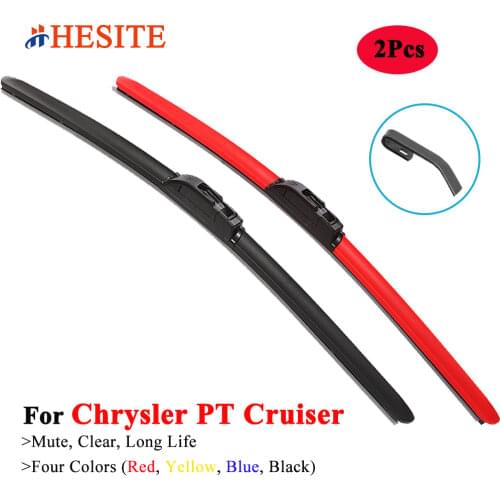 HESITE Colorful Windshield Wiper Blades For 04 05 06 07 08 Chrysler PT Cruiser GT 0-60 2.4 L Turbo 2003 2005 2006 2007 2008 2009