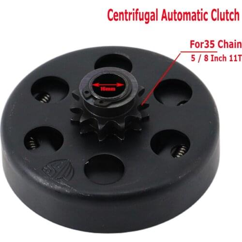 For GO Kart Minibike Fun Centrifugal Automatic Clutch 16mm 11T Tooth 35 Chain 2.8Hp and 97Cc engine