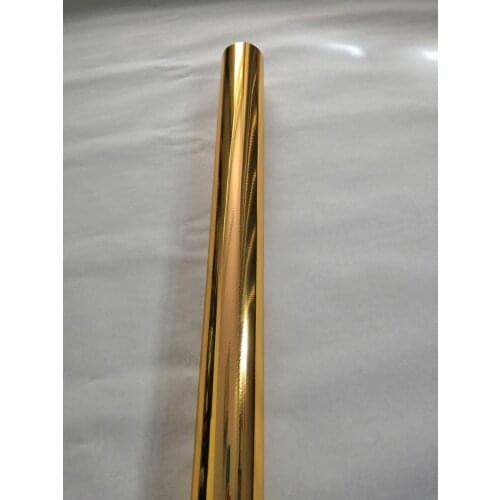 Hot stamping foil hot press on paper or plastic light gold color 105 heat stamping film transfer foil 21cm x 120m