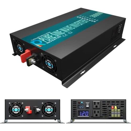 Pure Sine Wave Inverter Power 3000W 24V to 220V Solar Panel Inverter Generator Battery Converter 12V/48V DC to 120V/230V/240V AC