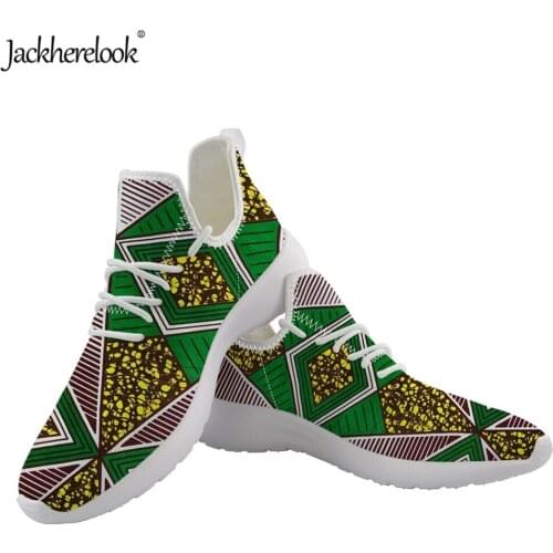 Jackherelook Mesh Woman Shoes Flat Sneakers African Tribal Aztec Pattern Summer/Spring Footwear Lightweight Zapatos de Mujer