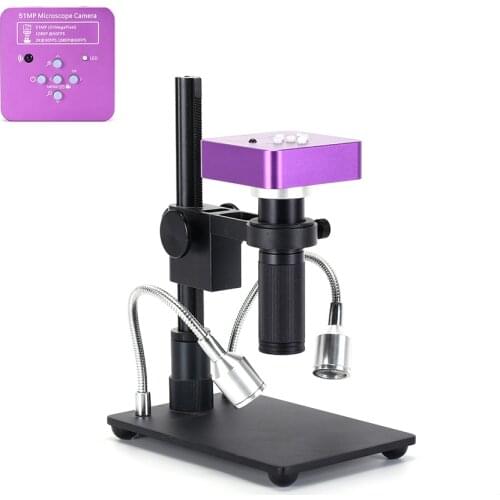 Hayear 51MP Microscope Camera with 150X Magnifier Zoom Lens Stand 2K HDMI USB Industrial Microscope Camera Kit for Phone Repair