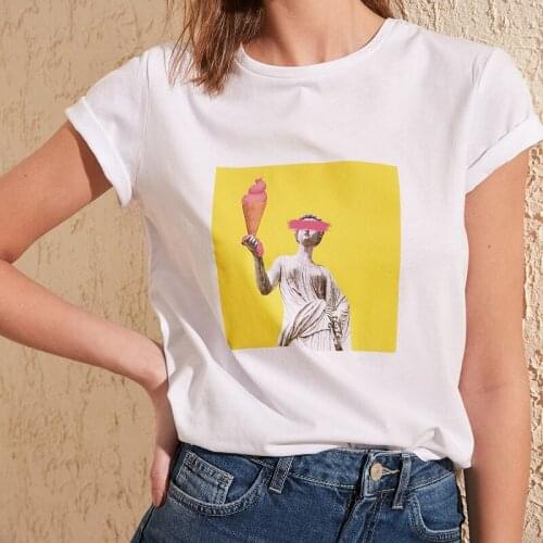 Summer graphic women t-shirts fashion tees hort sleeve printing t-shirts korean women clothes white t shirts Female Top Tshirt