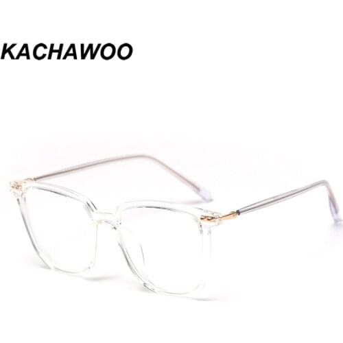 Kachawoo anti blue computer glasses men transparent black square eyeglasses frames optical for women oversize tr90 high quality