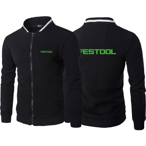 Mens Festool Tools Hoodies Sweatshirts Spring Autumn Patchwork Hoody Fleece Comfortable Tracksuit Man Warm Hooded Zipper Coats