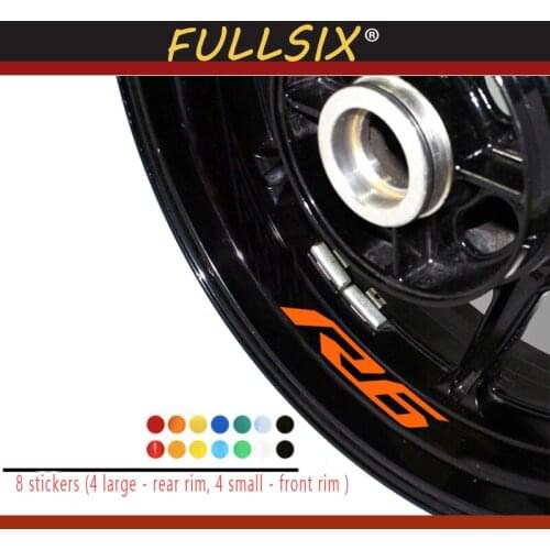 Motorcycle Wheel Tire Logo Sticker For Yamaha R6 Creative Rim Inner Side Decals Decorative Sticker r6 Stickers