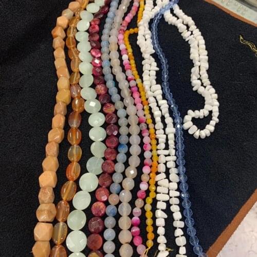 Raw-material natural semiprecious stone 10pieces/lot clear up price DIY jewelry for designer fashion different shape