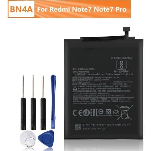 Xiao Mi Original BN4A Battery For Xiaomi Redmi Note7 Note 7 Pro M1901F7C Genuine Replacement Phone Battery 4000mAh + Free Tools