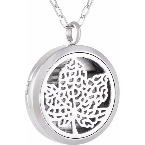Maple Shape Perfume Pendant Memorial Air Freshener Pendant Stainless steel Essential Oil Diffuser Locket