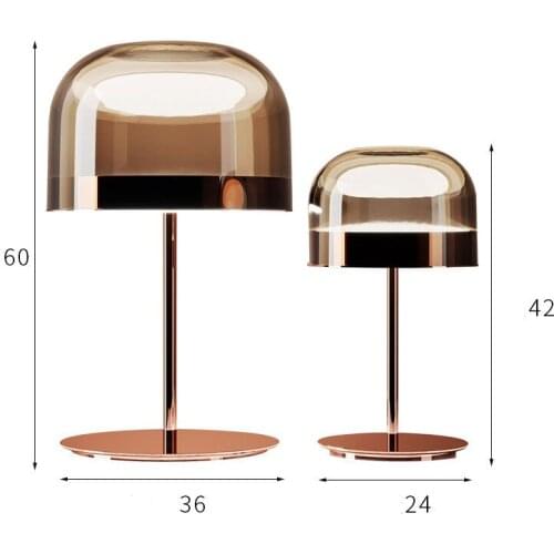 Post Modern Glass Table Lamp Creative Rose Gold Luxury Table Lamp Art Bedside Bedroom Living Room Italian Designer Desk Lamp
