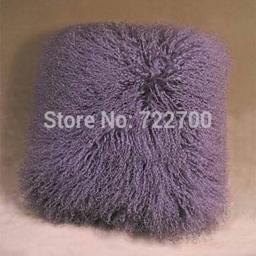Luxury Soft Mongolian Lamb Fur Pillow Cover Decorative Throw Pillows Sofa Home Decor Sheepskin Pillow Covers Bedroom