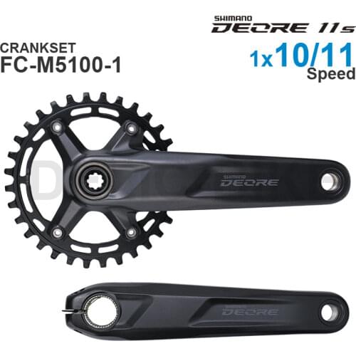 SHIMANO DEORE M5100-1 MTB bike crank delivers precise and reliable shifting for 1x10 or 1x11-speed drivetrains Original