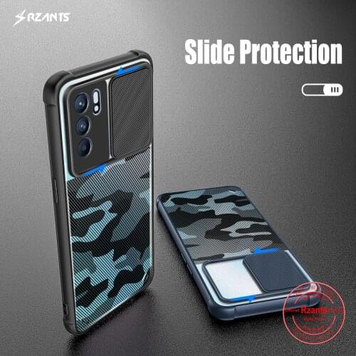 Rzants For OPPO Reno 6 5G Reno6 Pro 5G Case Hard [Camouflage Lens] Camera Protection Hlaf Clear Cover