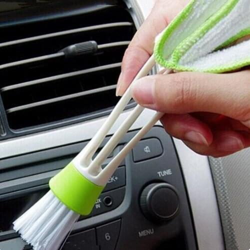 Car Cleaning Brush Double Ended Car Air Conditioner Vent Slit Cleaner Brush Dusting Blind Keyboard Cleaning Brushes Cleaner