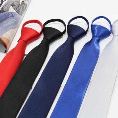 Solid mens ties lazy necktie rope slim 5cm mens tie striped ties glossy matte student adult long ready bowknot designers
