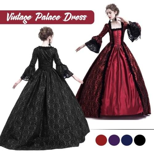 Vintage Medieval Long Dresses Renaissance Victorian Gothic Dress Maxi Ball Gown Dress Party Palace Party Cosplay Costume S-5XL