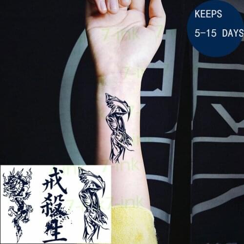 Juice Waterproof Temporary Tattoo Sticker China words Dragon sickle Flash Fake Tatto New Style 7-15 Days for Men Women