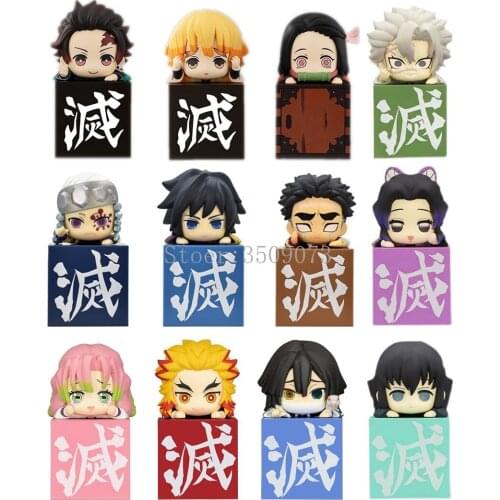 10cm Demon Slayer Anime Figure Kamado Tanjirou Action Figure Kimetsu No Yaiba Agatsuma Zenitsu Kamado Nezuko Figurine Model Doll